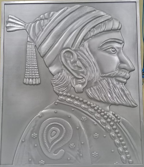 S3 relief portrait in a light finish
